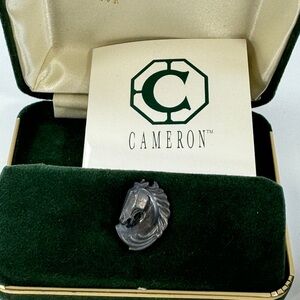 VTG Rick Cameron Horse Lapel Pin Vermeil Sterling 925 Silver Gilt 24k Gold